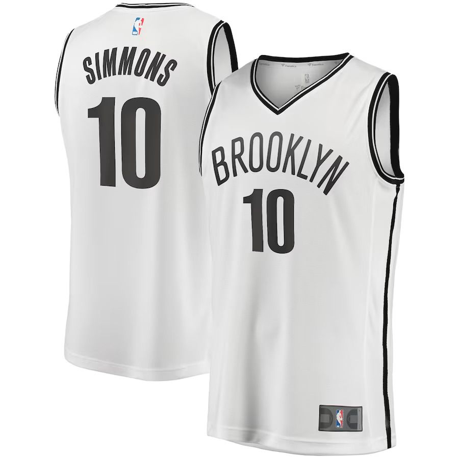 Men Brooklyn Nets #10 Ben Simmons Fanatics Branded White 2022-23 Fast Break Replica NBA Jersey->->NBA Jersey